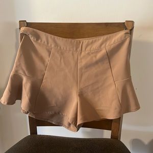 Beige dress shorts